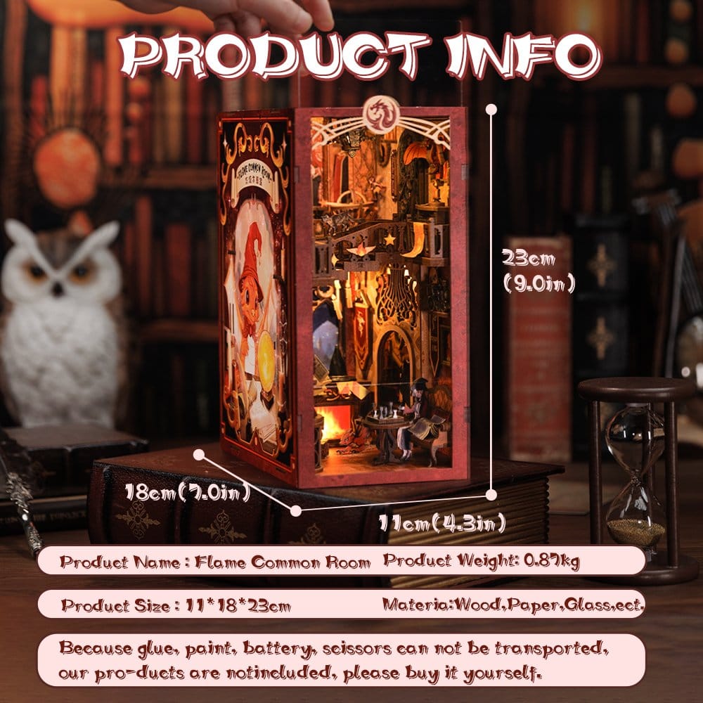 Maqueta Book Nook Flame Common Room 23 x 11 cm
