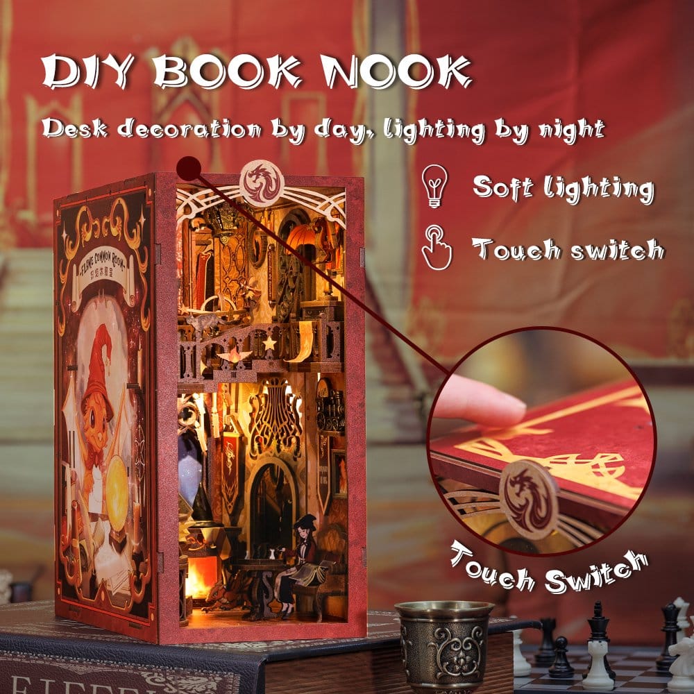 Maqueta Book Nook Flame Common Room 23 x 11 cm