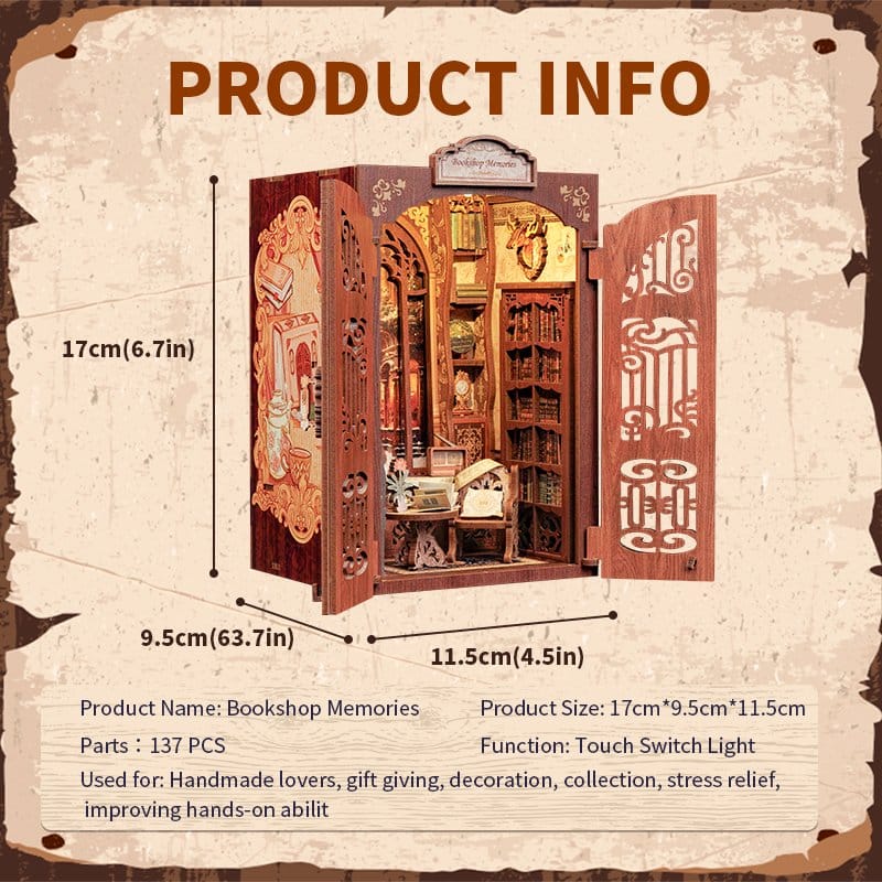 Maqueta Book Nook Bookshop Memories 17 x 10 cm