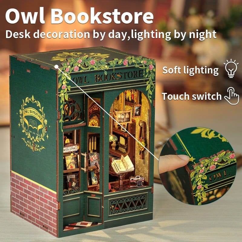 Maqueta Book Nook Owl Bookstore 17 x 12 cm