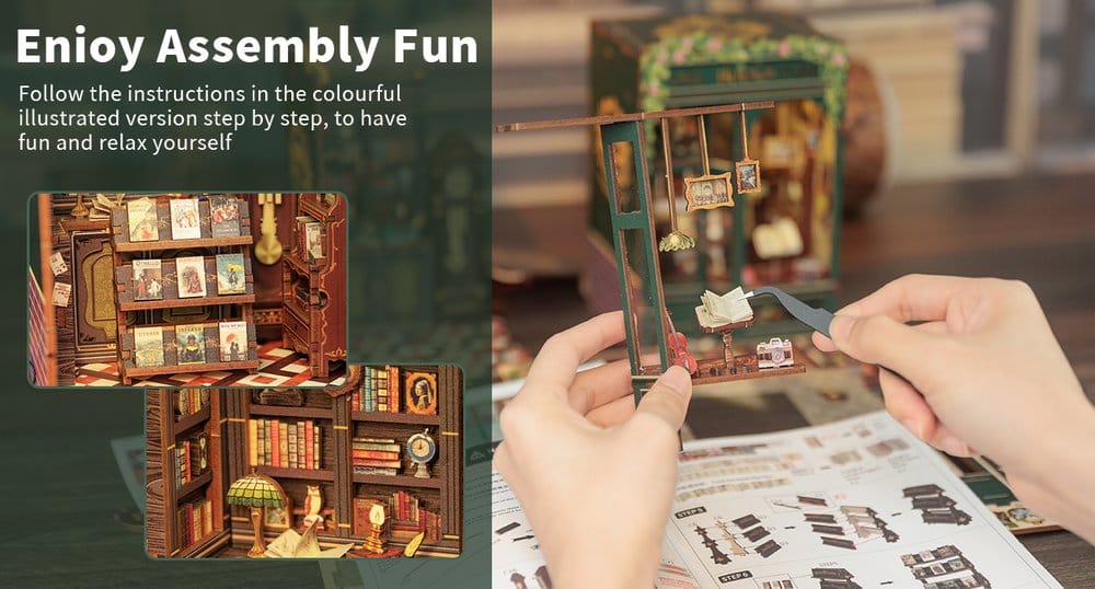 Maqueta Book Nook Owl Bookstore 17 x 12 cm