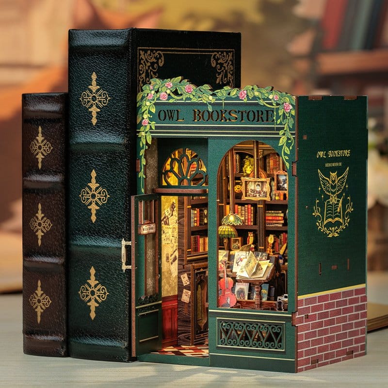 Maqueta Book Nook Owl Bookstore 17 x 12 cm