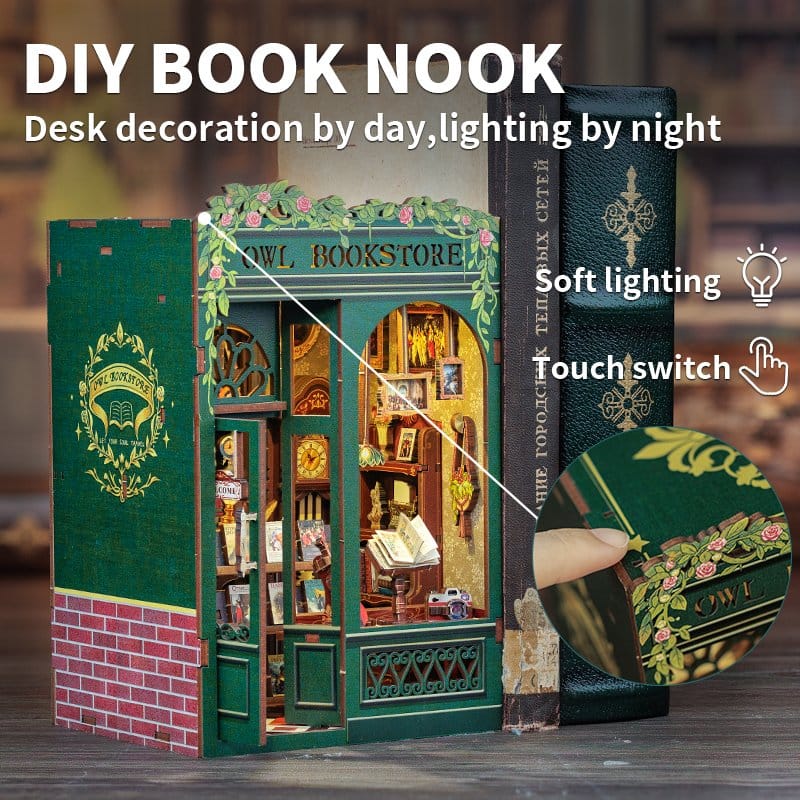 Maqueta Book Nook Owl Bookstore 17 x 12 cm