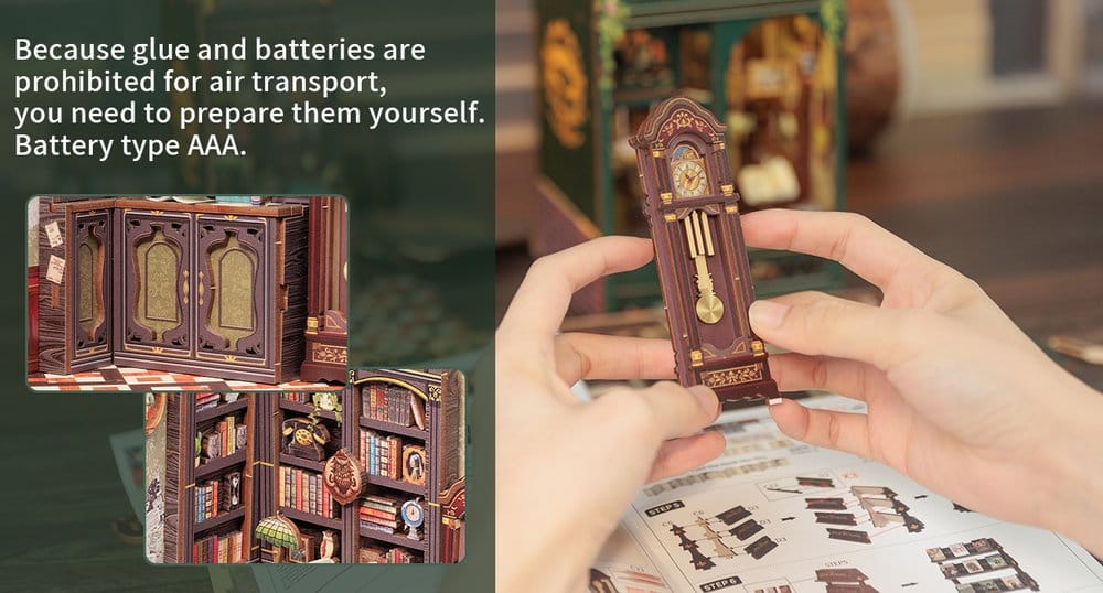 Maqueta Book Nook Owl Bookstore 17 x 12 cm