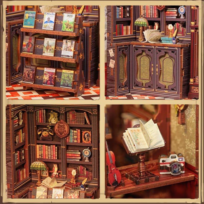 Maqueta Book Nook Owl Bookstore 17 x 12 cm