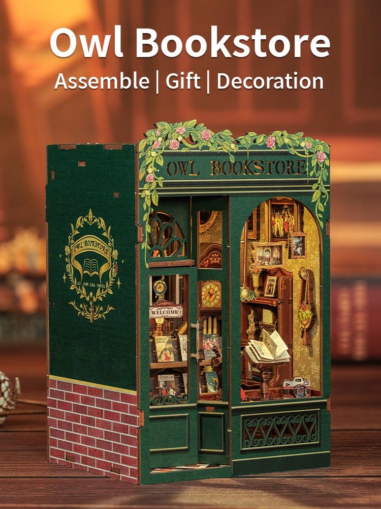 Maqueta Book Nook Owl Bookstore 17 x 12 cm