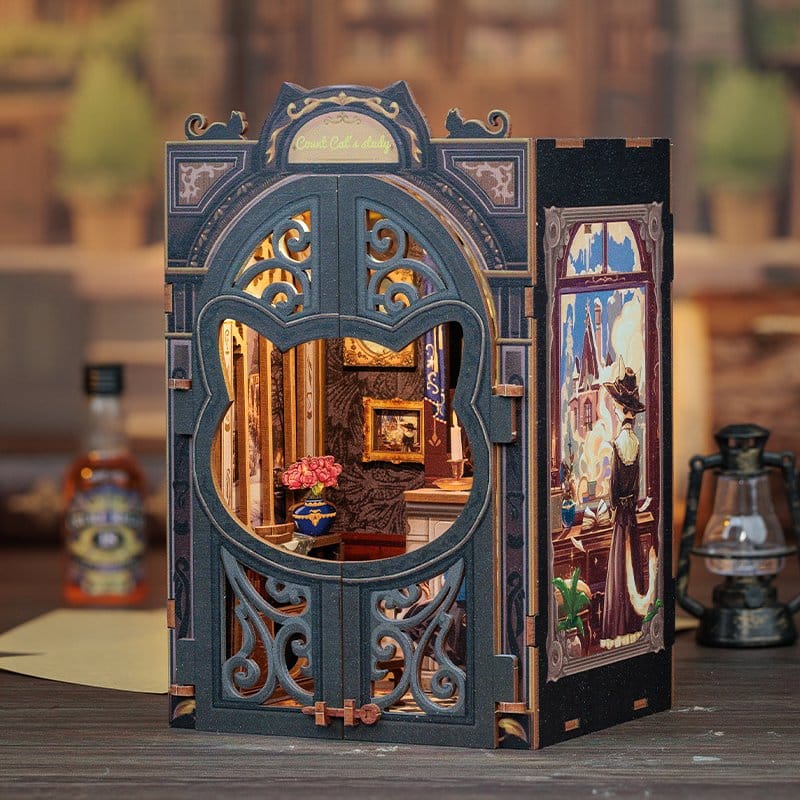 Maqueta Book Nook Count Cat´s Study 17 x 12 cm