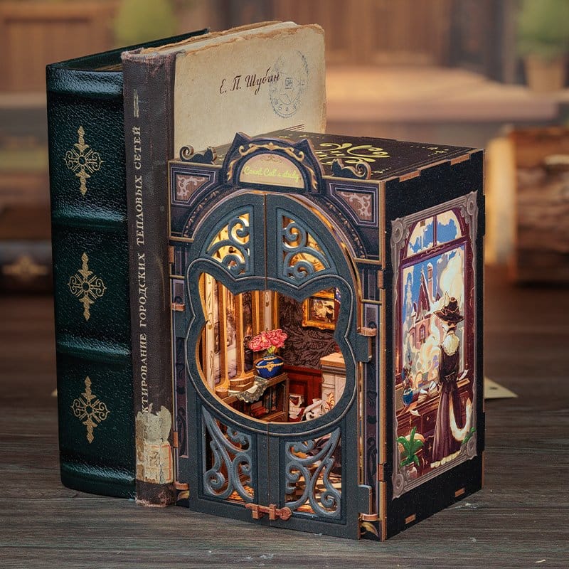 Maqueta Book Nook Count Cat´s Study 17 x 12 cm