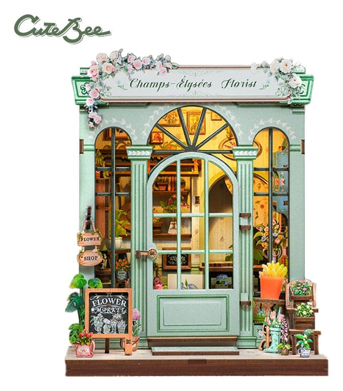 Maqueta Model Kit Miniature House Champs-Élysées Florist 18 x 16 cm Frikytopia