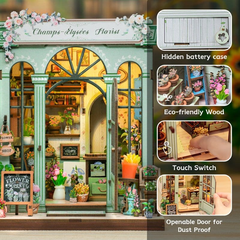 Maqueta Model Kit Miniature House Champs-Élysées Florist 18 x 16 cm