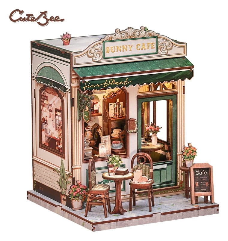 Maqueta Model Kit Miniature House Sunny Cafe 20 x 16 cm