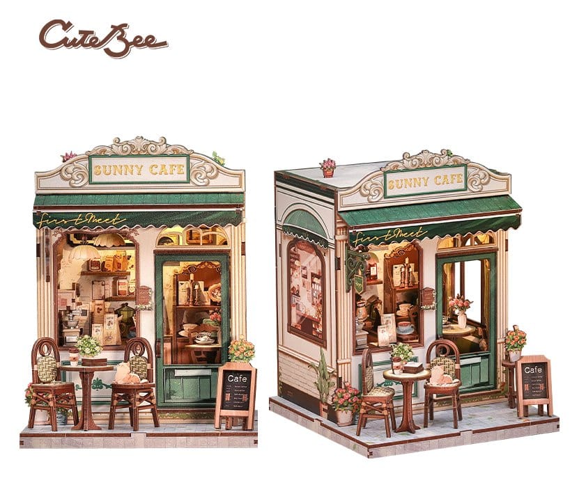 Maqueta Model Kit Miniature House Sunny Cafe 20 x 16 cm
