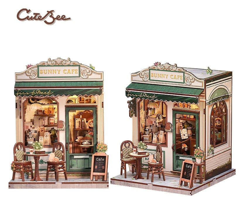 Maqueta Model Kit Miniature House Sunny Cafe 20 x 16 cm
