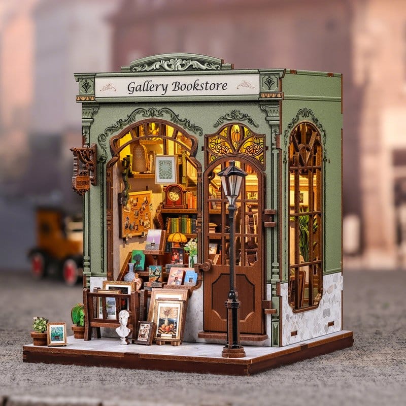 Maqueta Model Kit Miniature House Gallery Bookstore 20 x 16 cm
