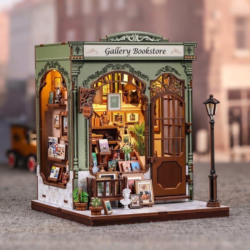 Maqueta Model Kit Miniature House Gallery Bookstore 20 x 16 cm