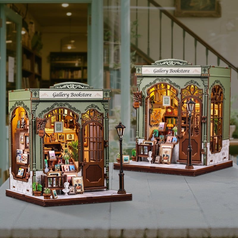 Maqueta Model Kit Miniature House Gallery Bookstore 20 x 16 cm
