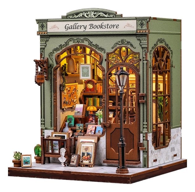 Maqueta Model Kit Miniature House Gallery Bookstore 20 x 16 cm