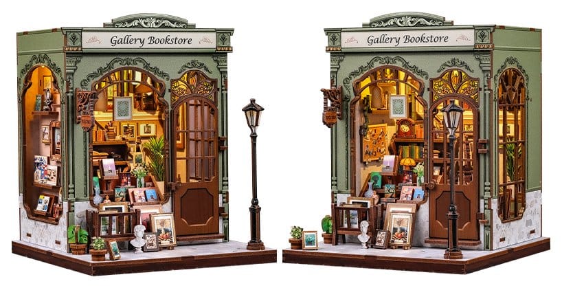 Maqueta Model Kit Miniature House Gallery Bookstore 20 x 16 cm