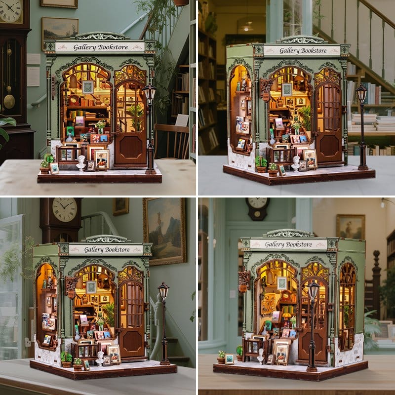 Maqueta Model Kit Miniature House Gallery Bookstore 20 x 16 cm