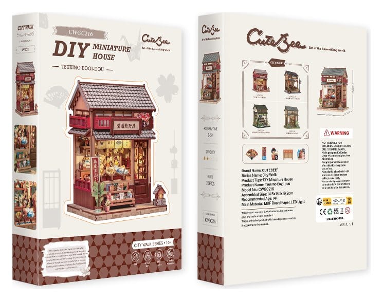 Maqueta Model Kit Miniature House Tsukino Eogi-dou 19 x 14 cm
