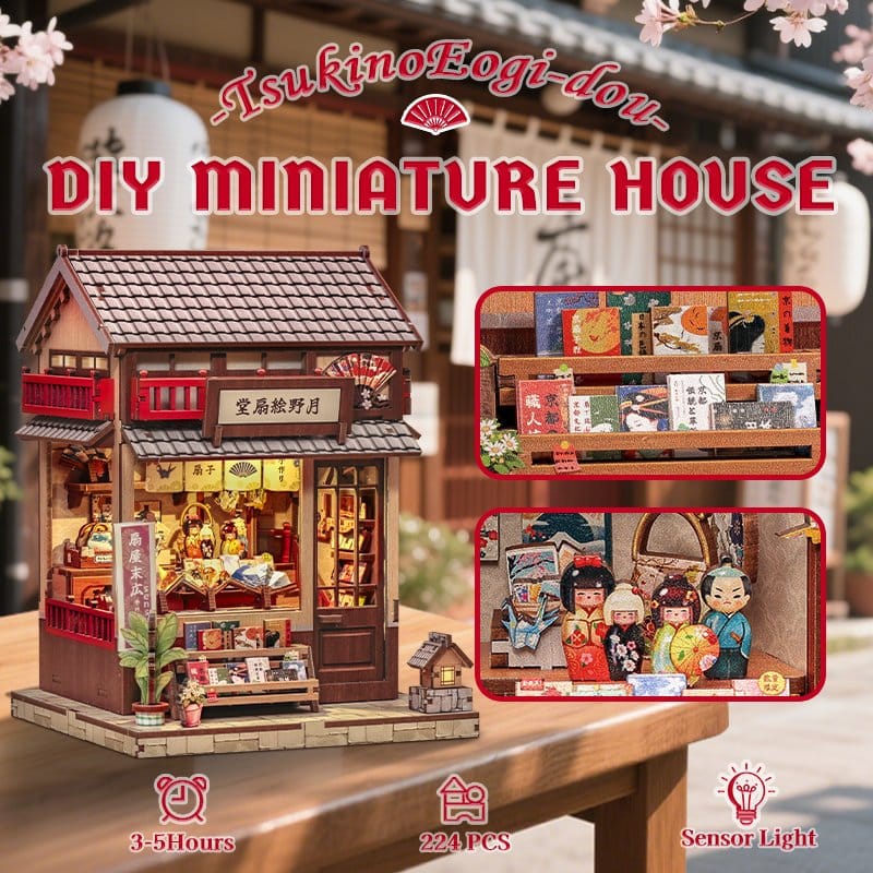 Maqueta Model Kit Miniature House Tsukino Eogi-dou 19 x 14 cm