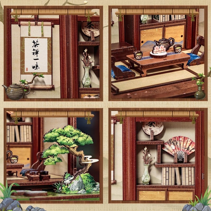 Maqueta Model Kit Miniature House Kirishima Cha-an 19 x 14 cm