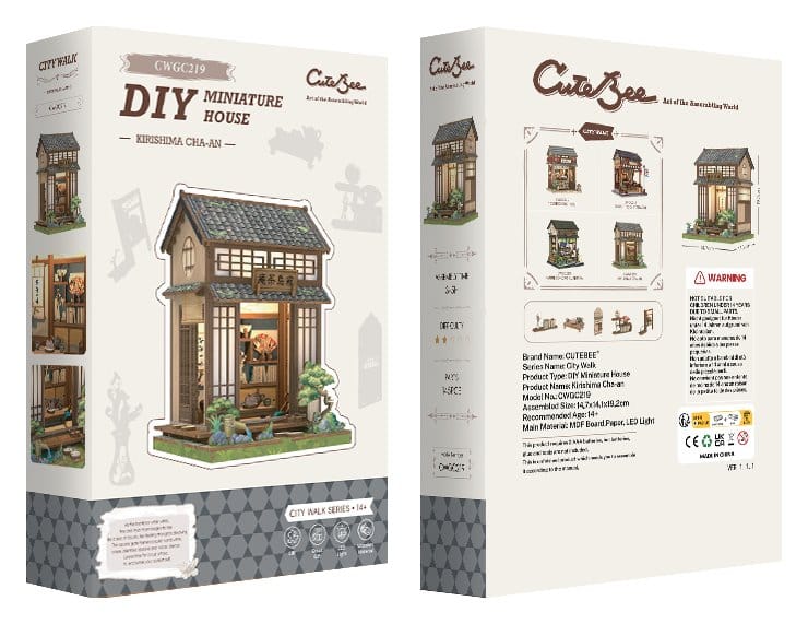 Maqueta Model Kit Miniature House Kirishima Cha-an 19 x 14 cm