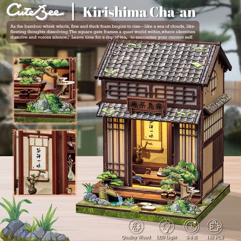 Maqueta Model Kit Miniature House Kirishima Cha-an 19 x 14 cm