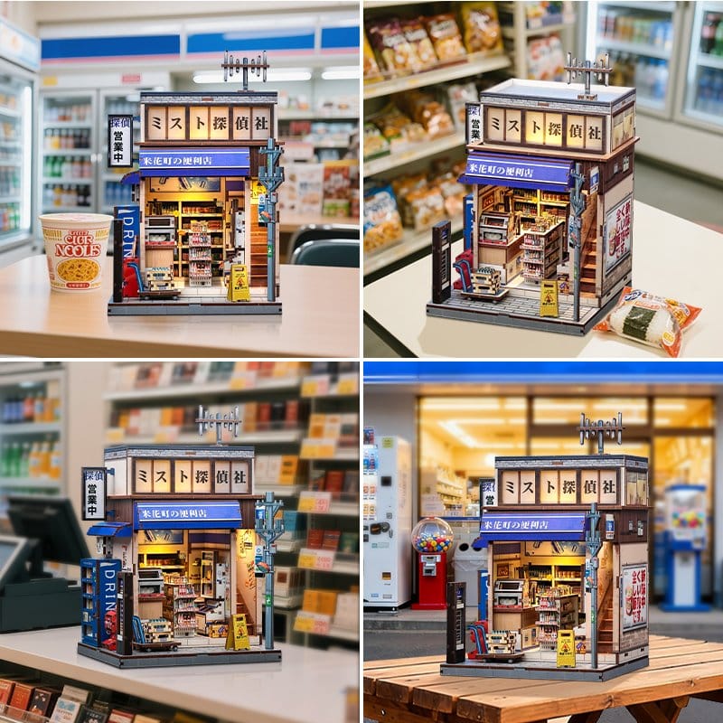 Maqueta Model Kit Miniature House Beika-cho Convenience Store 22 x 15 cm