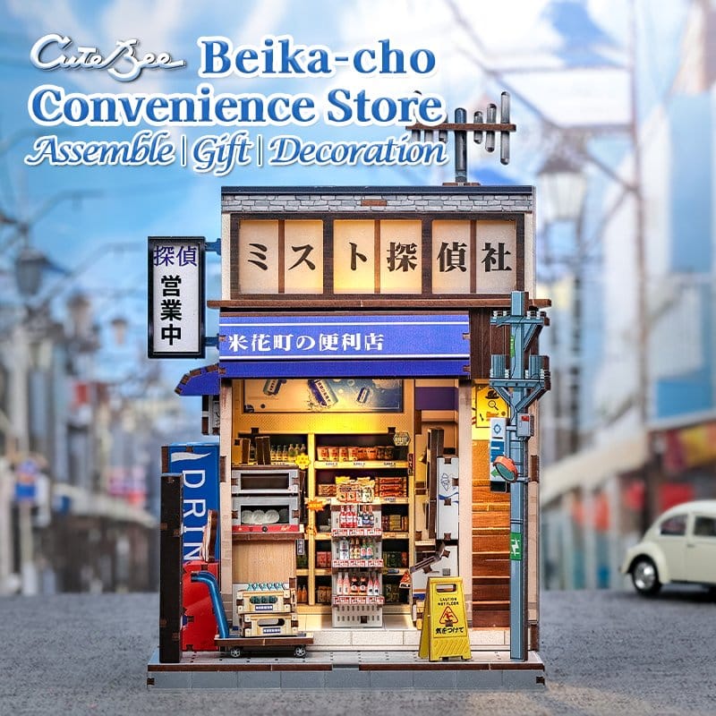 Maqueta Model Kit Miniature House Beika-cho Convenience Store 22 x 15 cm