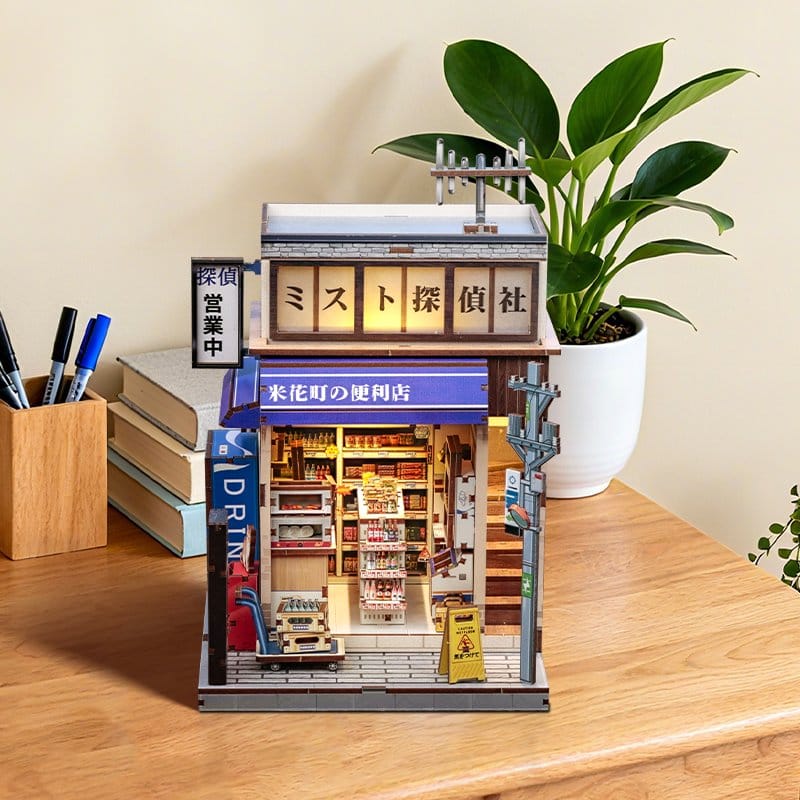 Maqueta Model Kit Miniature House Beika-cho Convenience Store 22 x 15 cm