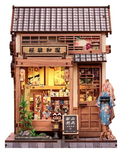 Maqueta Model Kit Miniature House Sakura O Kimono Shop 19 x 14 cm Frikytopia