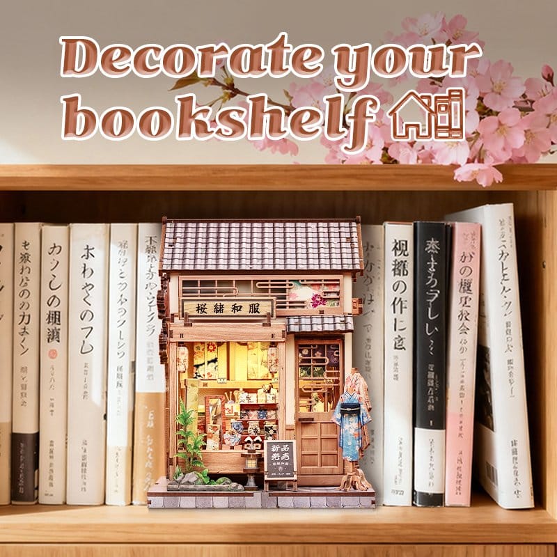 Maqueta Model Kit Miniature House Sakura O Kimono Shop 19 x 14 cm