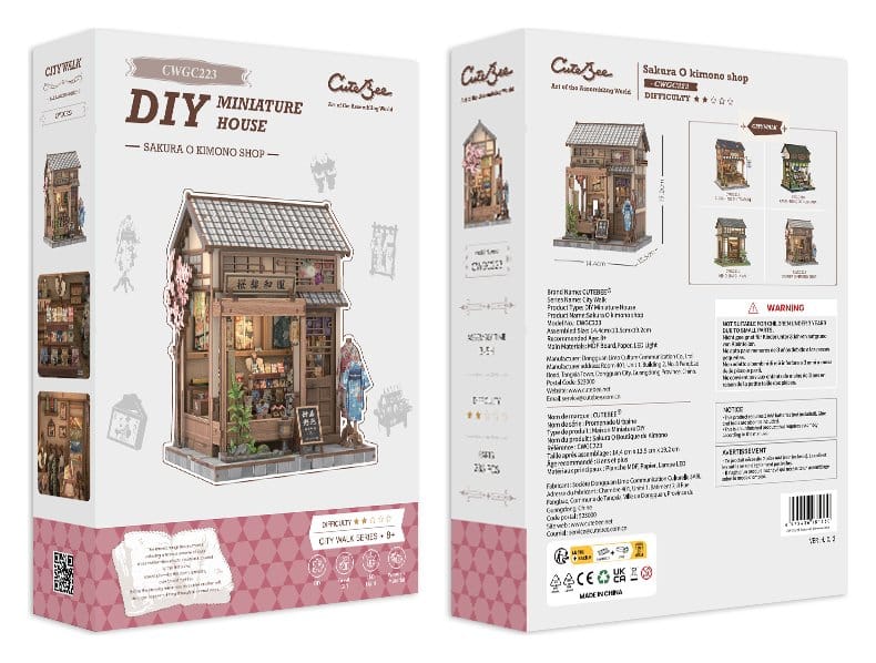 Maqueta Model Kit Miniature House Sakura O Kimono Shop 19 x 14 cm