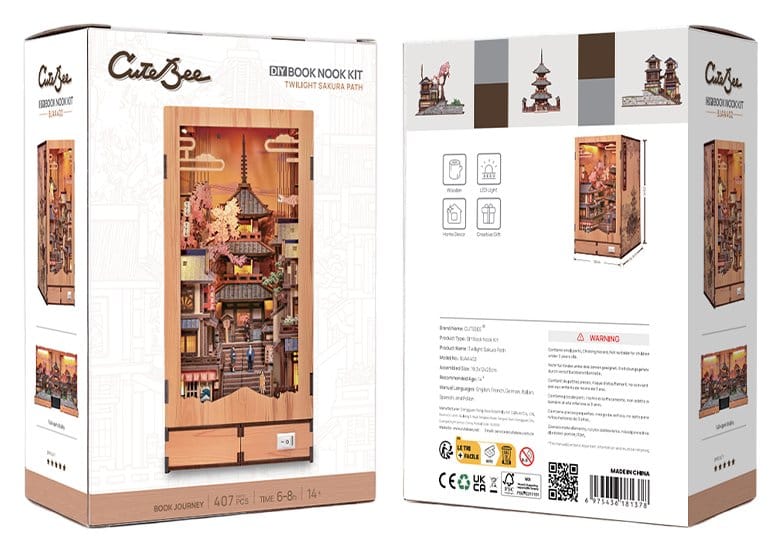 Maqueta Book Nook Twilight Sakura Path 23 x 12 cm
