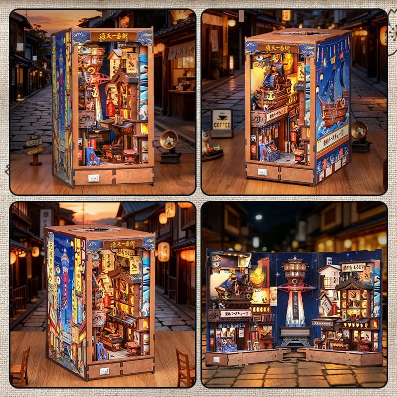 Maqueta Book Nook Tsutenkaku Ichiban Street 23 x 12 cm