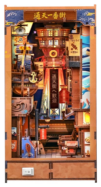 Maqueta Book Nook Tsutenkaku Ichiban Street 23 x 12 cm