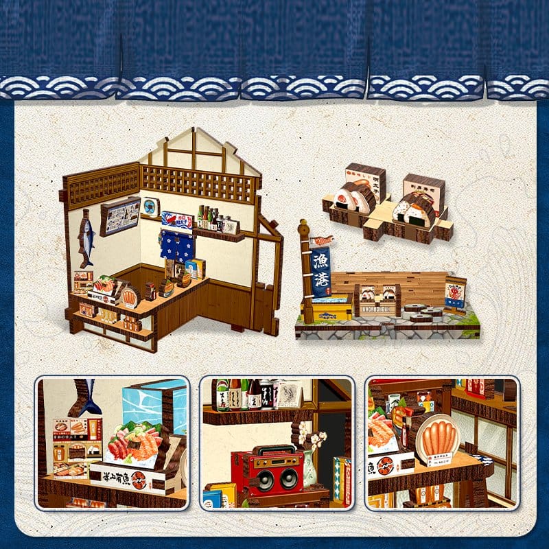 Maqueta Model Kit Miniature House Fukuoka Mentaiko Kitchen 11 x 9 cm
