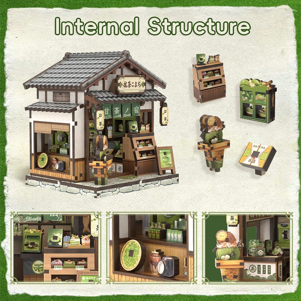 Maqueta Model Kit Miniature House Kyoto Matcha Cottage 11 x 9 cm