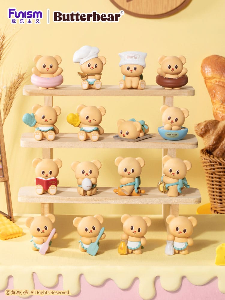 Butterbear pack de 3 Minifiguras Baked with Love Series Chubby Face 9 cm Expositor (6) Frikytopia