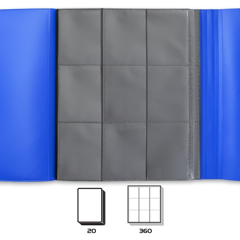 Enhance Binder Álbum de Cartas de 9 Bolsillos Azul 30 x 25 x 3 cm