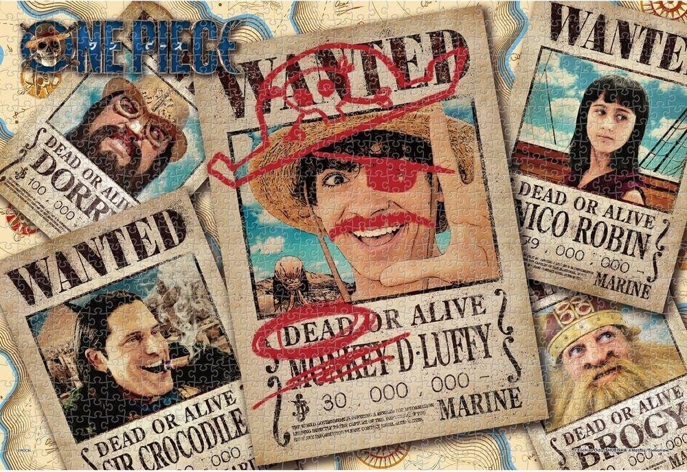 One Piece Rompecabezas de 1000 piezas Wanted Frikytopia