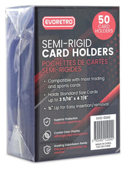 Evoretro pack 50 pochettes de cartes Semi-Rigid 8 x 12 cm
