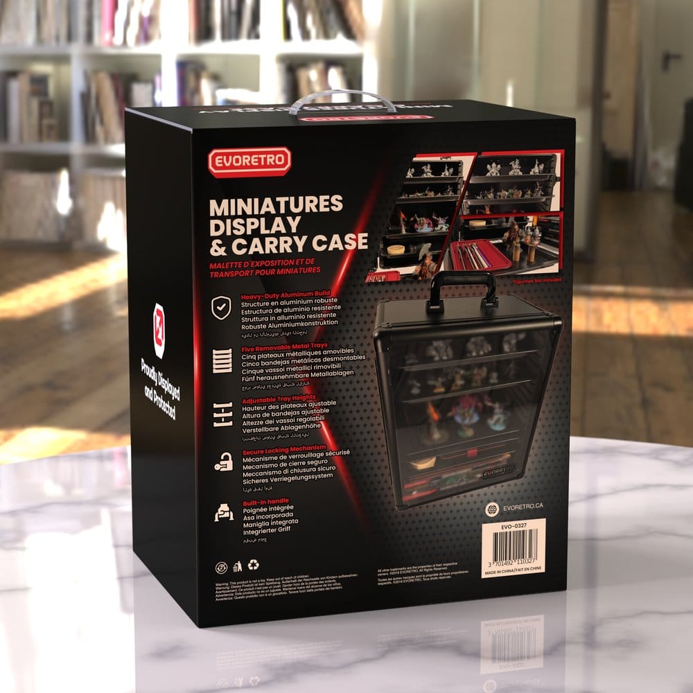Evoretro Vitrina y Maletín de Transporte para Figuras y Modelos Coleccionables 45 x 37 cm