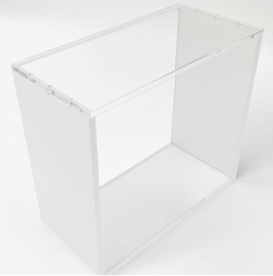 Evoretro Vitrina de Acrílico Magnética para ETB con Lados de Colores - Blanco