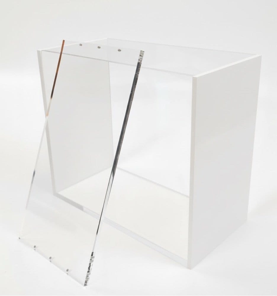 Evoretro Vitrina de Acrílico Magnética para ETB con Lados de Colores - Blanco