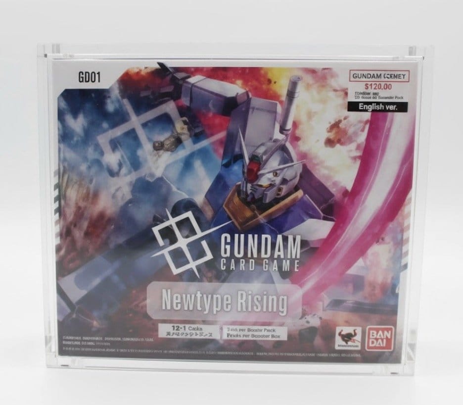 Evoretro Display de Acrílico Magnético para Gundam Card Game Booster Box Newtype Rising GD01 Frikytopia
