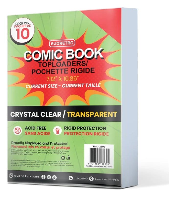 Evoretro Toploader para Comics Paquete de 10 Current Frikytopia