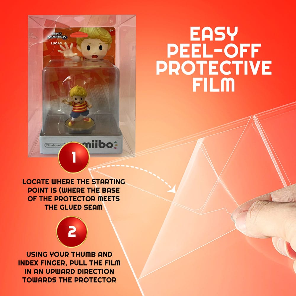 Caja de PET pack de 10 Protector para figuras Amiibo