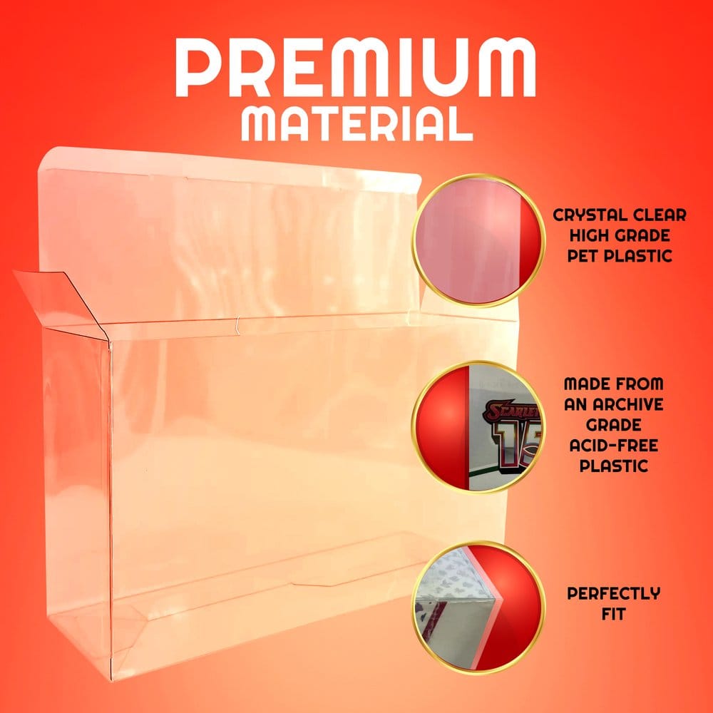 Evoretro Caja de PET Pack de 2 Protector para Pokémon 151 Escarlata y Púrpura Colección Ultra Premium Box